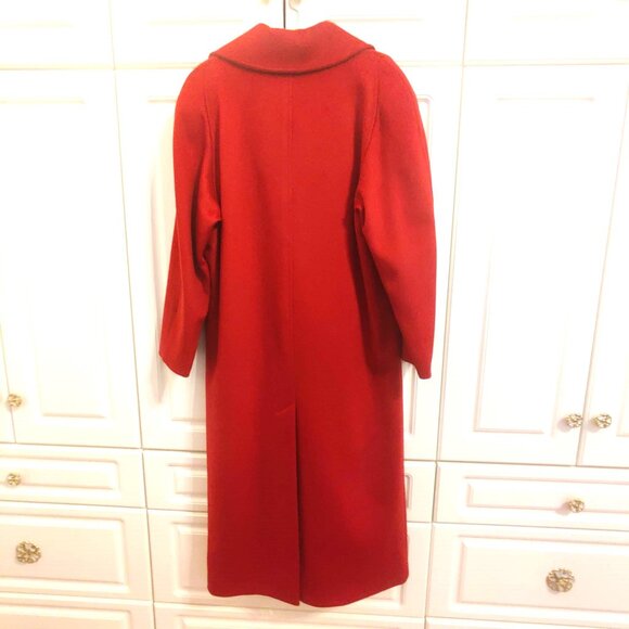 Vintage Ashley Scott Red Wool Coat, Size Medium - Picture 2 of 3